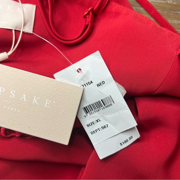 Keepsake the Label Indulge Cowl Neck Sheath Dress Size XL NWT Red Wedding Guest - Picture 12 of 14